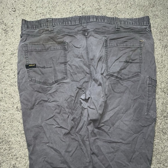 Ariat Blue Jeans Pants Men 42x32 Charcoal Gray Slim Straight M7 Leg Work Rebar - Picture 3 of 8